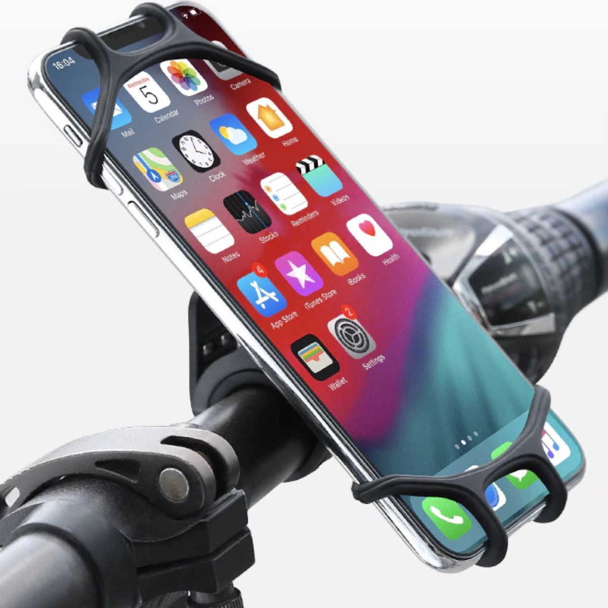 BUFFER Universal Bisiklet Motosiklet Çocuk Arabası Silikon 360 Derece Telefon Tutucu Tüm Modellerle