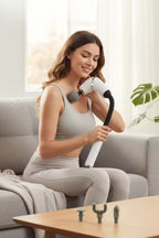 4 Farklı Başlıklı Uzun Saplı Derin Doku Masaj Tabancası, Boyun, Omuz ve Sırt için Ergonomik Saplı Çoklu Masaj Modlu Taşınabilir Masaj Aleti