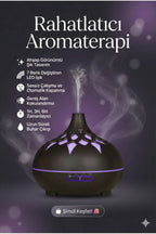 Aroma Difüzör Gece Işığı 7 Led DESENLİ Nemlendirici Kumandalı Buhar Makinesi 550 ml
