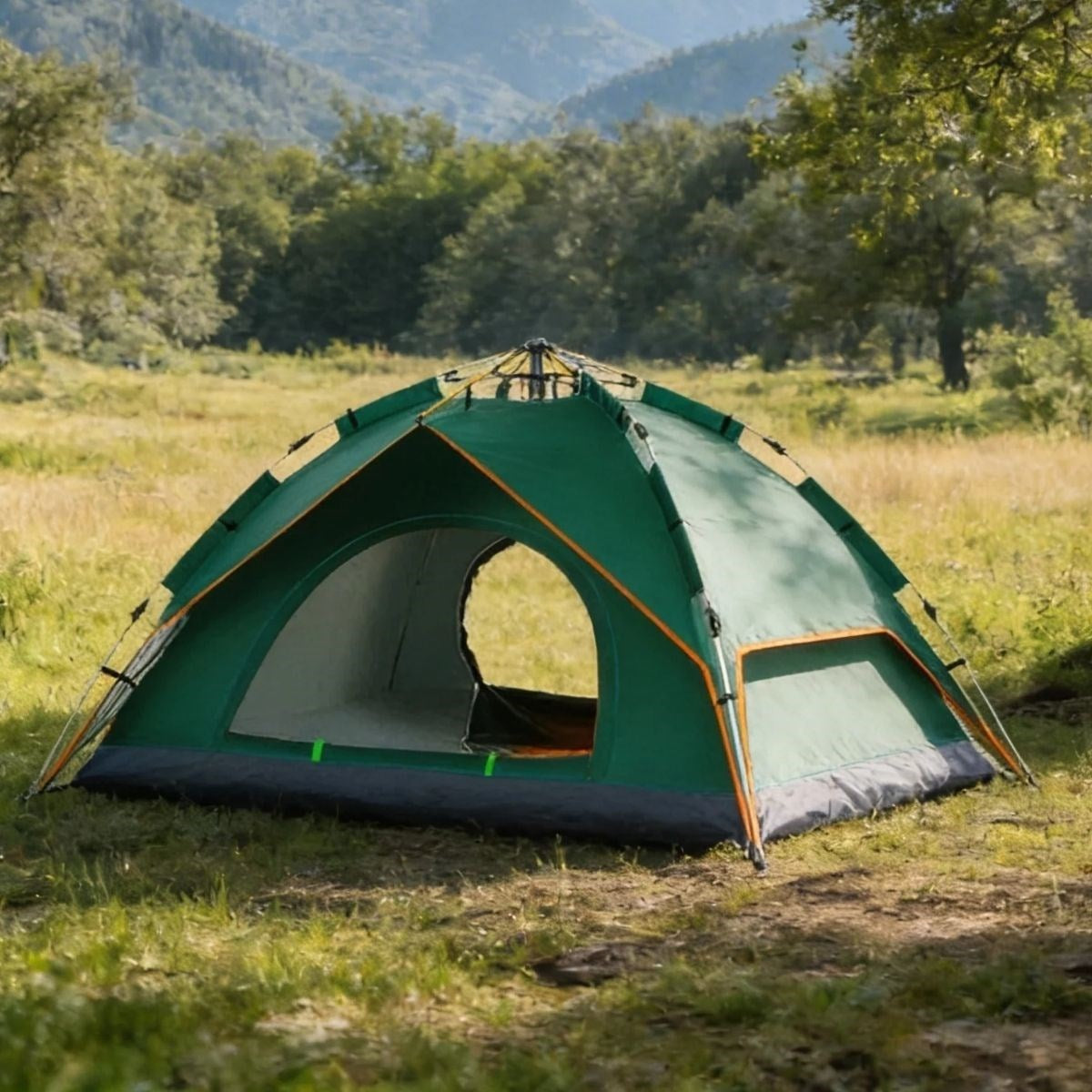 BUFFER 6 Kişilik Otomatik Kamp Çadırı – Çift Katmanlı, Suya Dayanıklı, Hızlı Kurulum Outdoor Aile ve Doğa Çadırı 200x250x150 cm