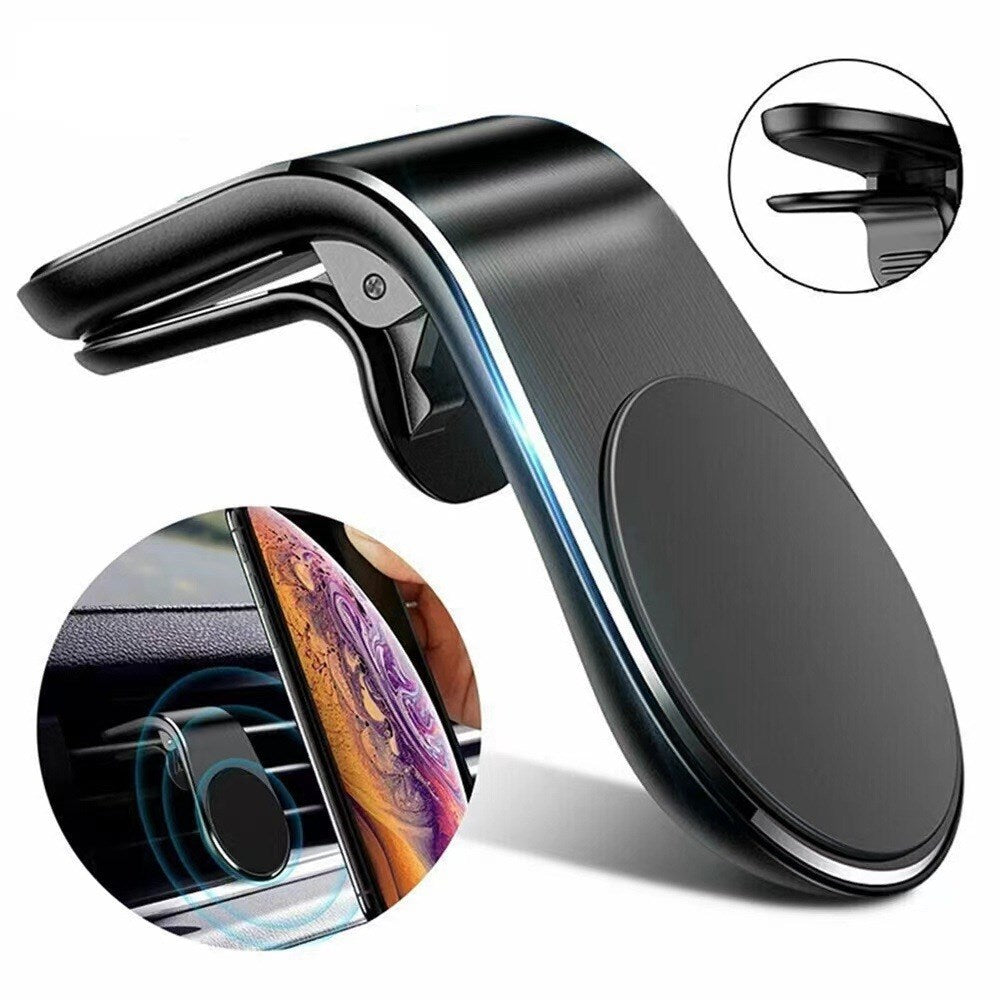 ® Havalanndırma Izgarasına Takılabilen Mandallı Mıknatıslı Oto Araç Içi Manyetik Telefon Tutucu