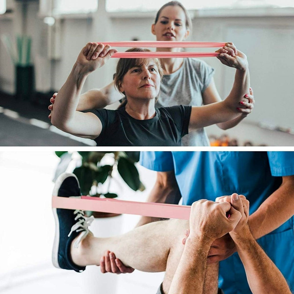 5'li Egzersiz Direnç Bant Seti – Pilates, Fitness ve Crossfit Lastiği (Taşıma Çantalı)