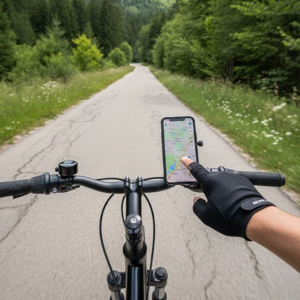 Evrensel Motosiklet Telefon Tutucu – Kaymaz, Kilitlenebilir Güvenli Tutuşlu, 360° Ayarlanabilir Gidon Bağlantılı Akıllı Telefon Aparatı