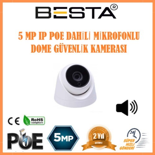 5 MP 3 İÇ MEKAN 3 DIŞ MEKAN KAMERALI IP POE GÜVENLİK SETİ