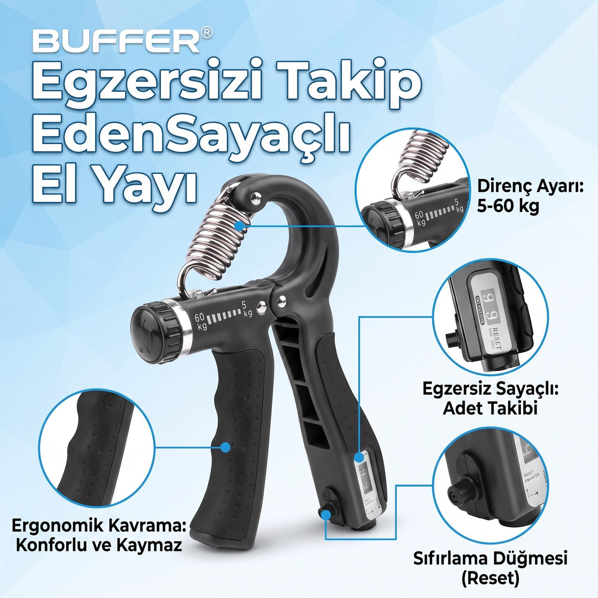 BUFFER Egzersizi Takip Eden Sayaçlı El Yayı