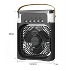 Taşınabilir 3 Farklı Mod Ayarlı 7 Farklı Led Işıklı Sulu Soğutmalı Taşınabilir Masaüstü USB Fan Vantilatör