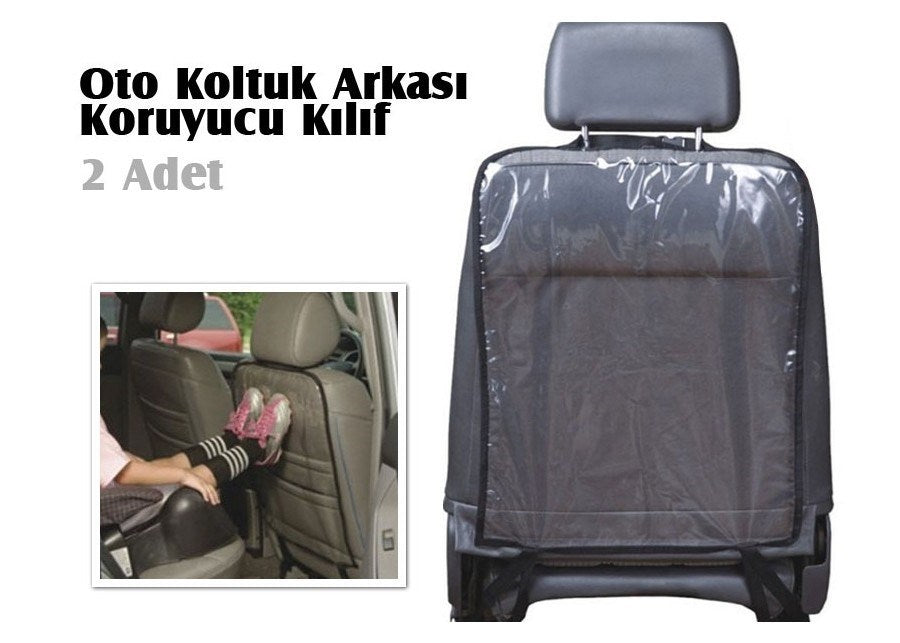 Araç içi Oto Koltuk Arkası Koruyucu Set Kılıf Ayak İzi Koruma Kılıfı