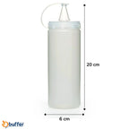 BUFFER Şeffaf Kapaklı Sızdırmaz Yağlık Sosluk Şişesi Plastik Yağdanlık 400 ml AP-9028
