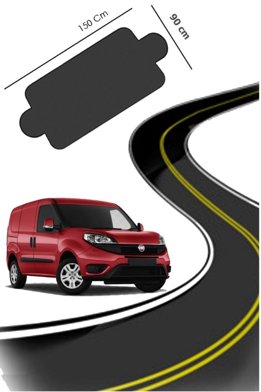 BUFFER Büyük Boy Araçlar İçin Ön Cam Brandası SUV ve Doblo Araçlar İçin Kar Buz Güneş Brandası