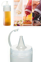 BUFFER Şeffaf Kapaklı Sızdırmaz Yağlık Sosluk Şişesi Plastik Yağdanlık 400 ml AP-9028