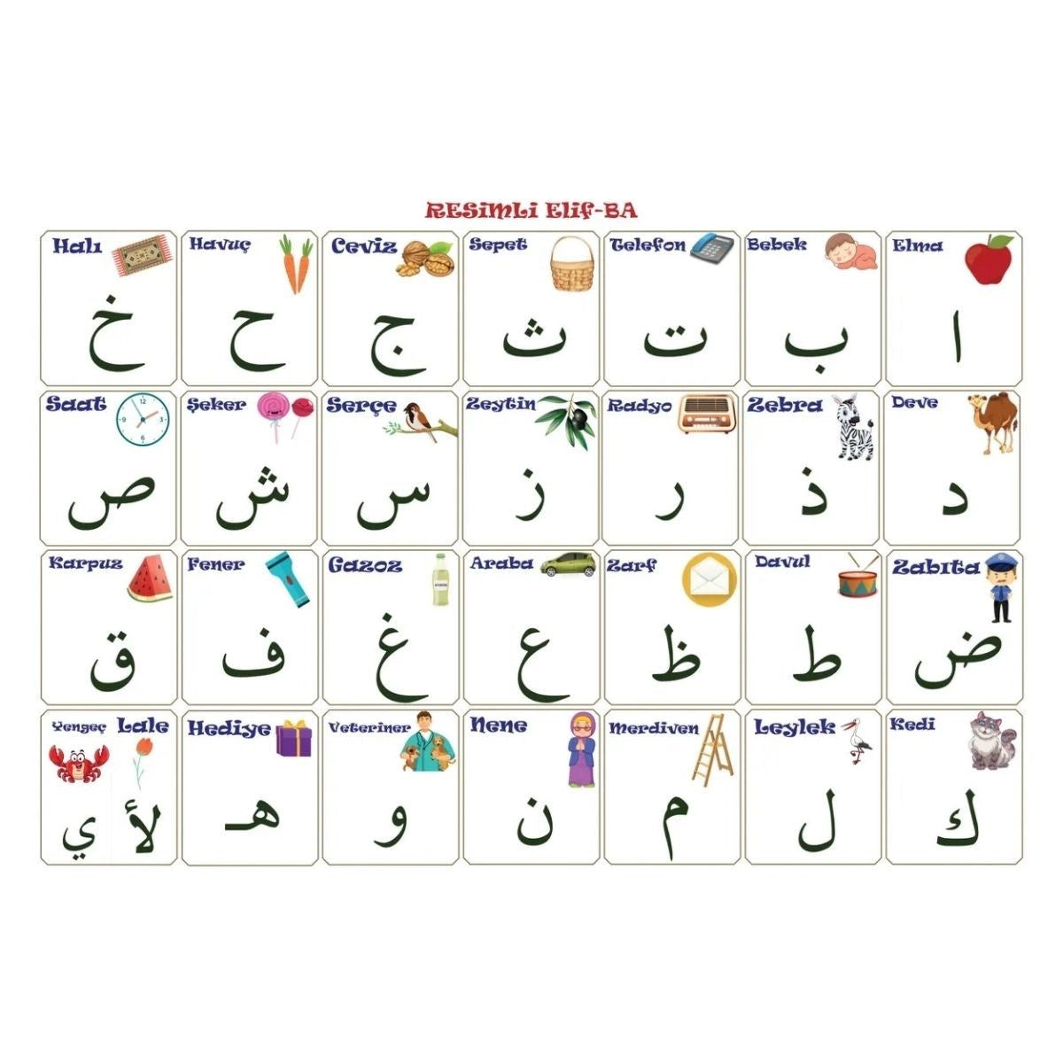 BUFFER 70x100 cm Statik Kağıt Elif-Ba Öğrenme Tahtası
