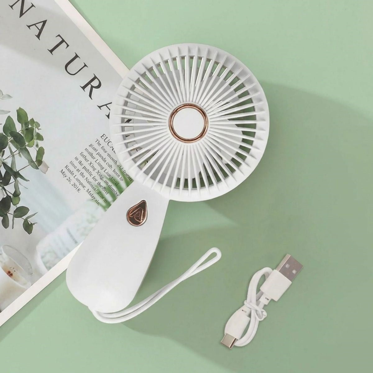 BUFFER 3 Kademeli Çanta Tipi El Fanı – Taşınabilir Mini Serinletici Silikon Askılı Fan ZB103