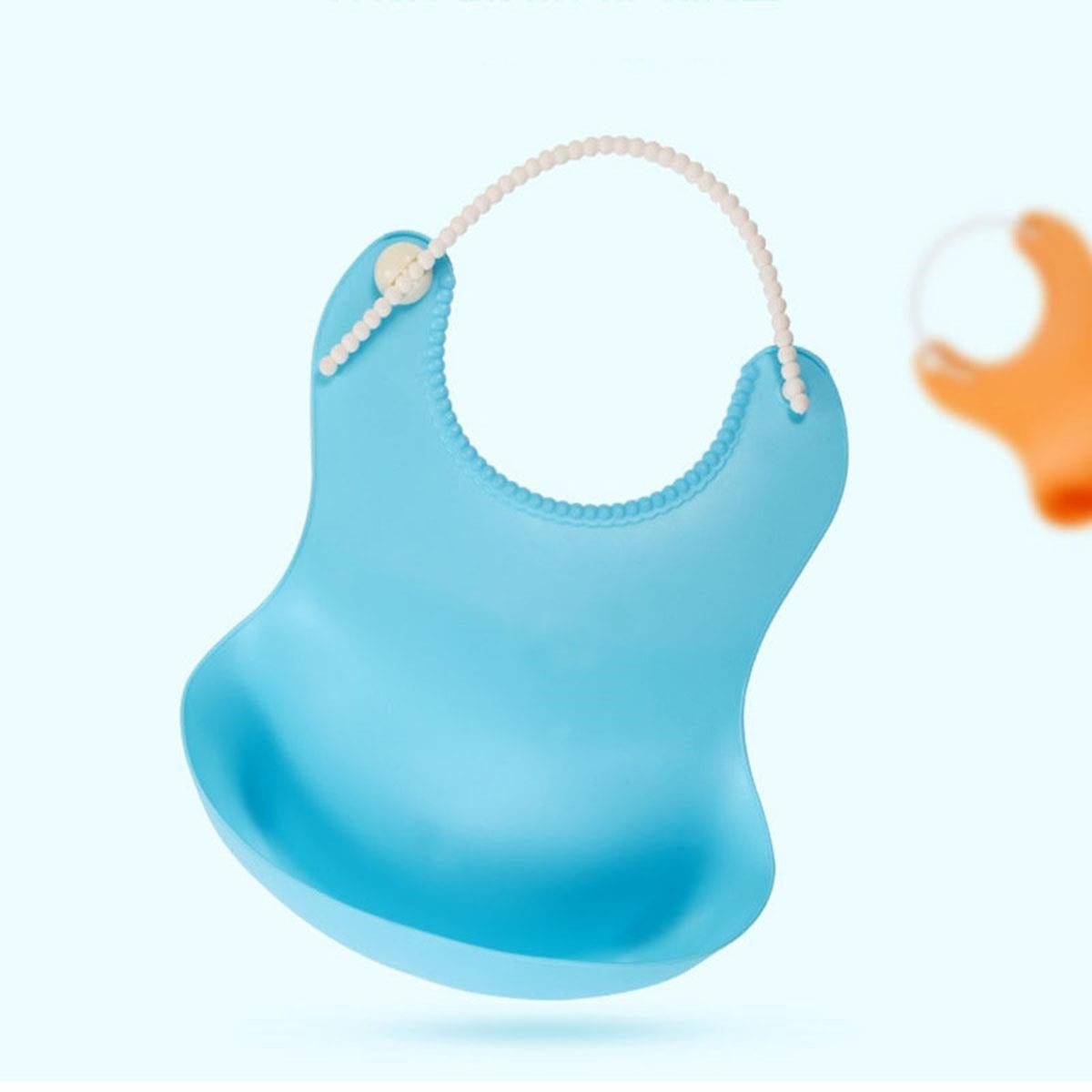 BUFFER Çocuk Bebek Mama Önlüğü Dökülme Engelleyici Bükülebilir Mavi