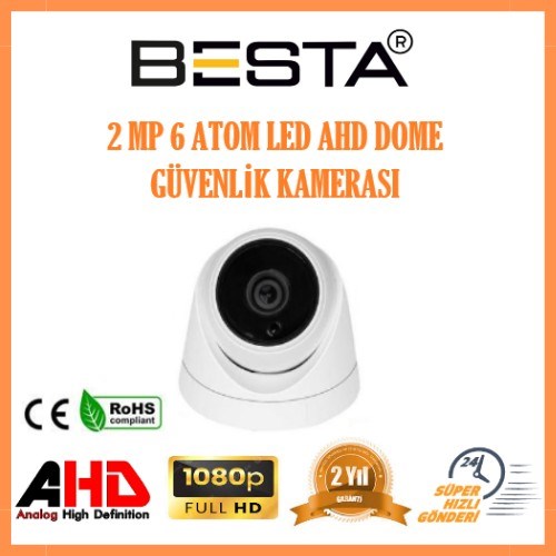 2 MP 1080P 3 Dış Mekan 1 İç Mekan Kameralı Ahd Güvenlik Seti