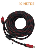 10 Metre HDMI Kablosu HDTV Bilgisayar Uydu Görüntü Ses Full HD Sargılı Görüntü Aktarma Kablosu