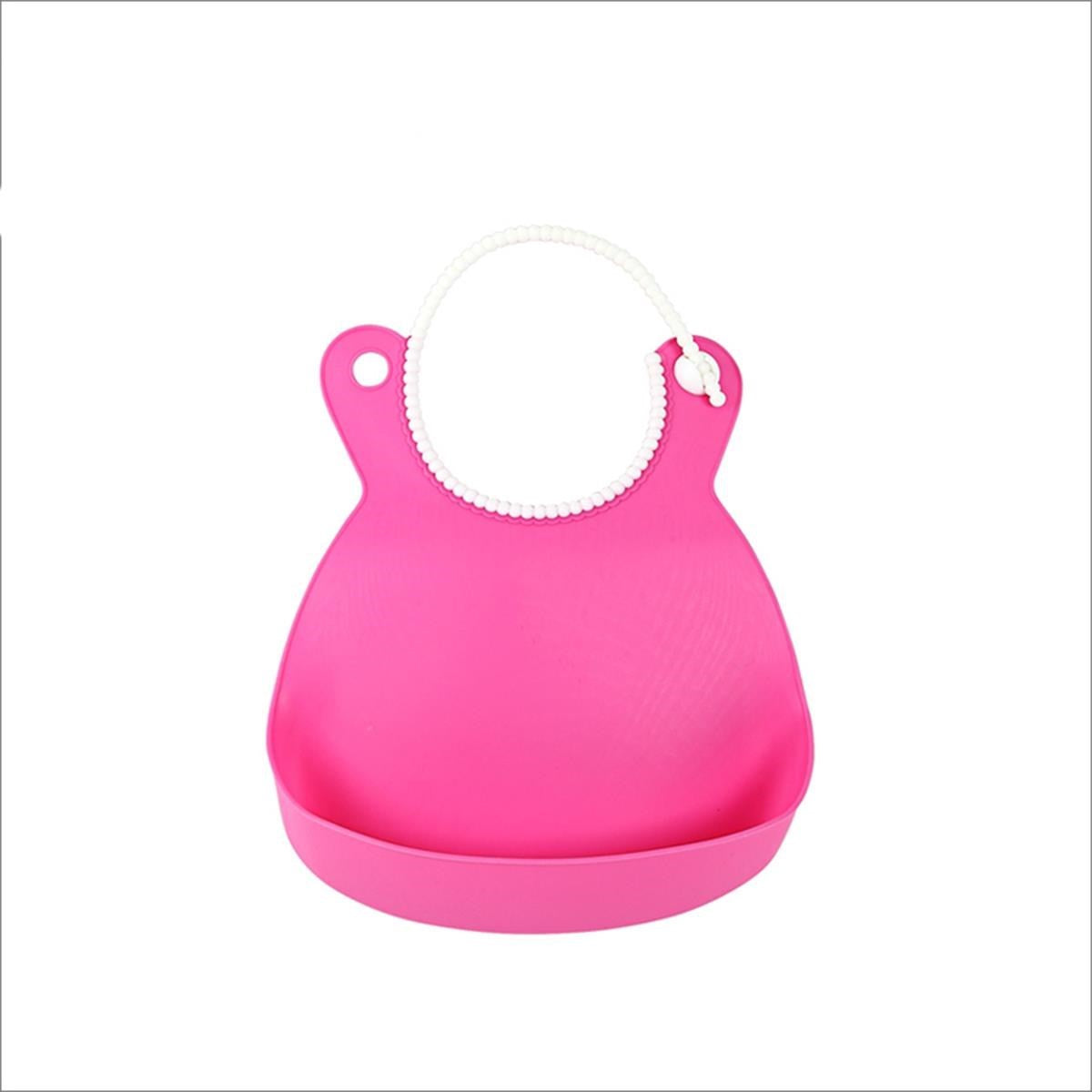 BUFFER Çocuk Bebek Mama Önlüğü Dökülme Engelleyici Bükülebilir Pembe