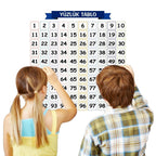 Matematik Öğreten Yüzlük Tablo Duvarda İz Bırakmaz Akıllı Kağıt Yapışkansız Statik 60x60 cm