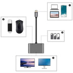4’ü 1 Arada Type-C to Hub Dönüştürücü Adaptör – 4K Ultra HD HDMI & VGA Görüntü Aktarımı, PD Hızlı Şarj Destekli, USB Çoklayıcı