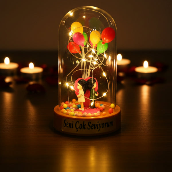 Biblolu Balonlu Ledli Fanus — görsel 4