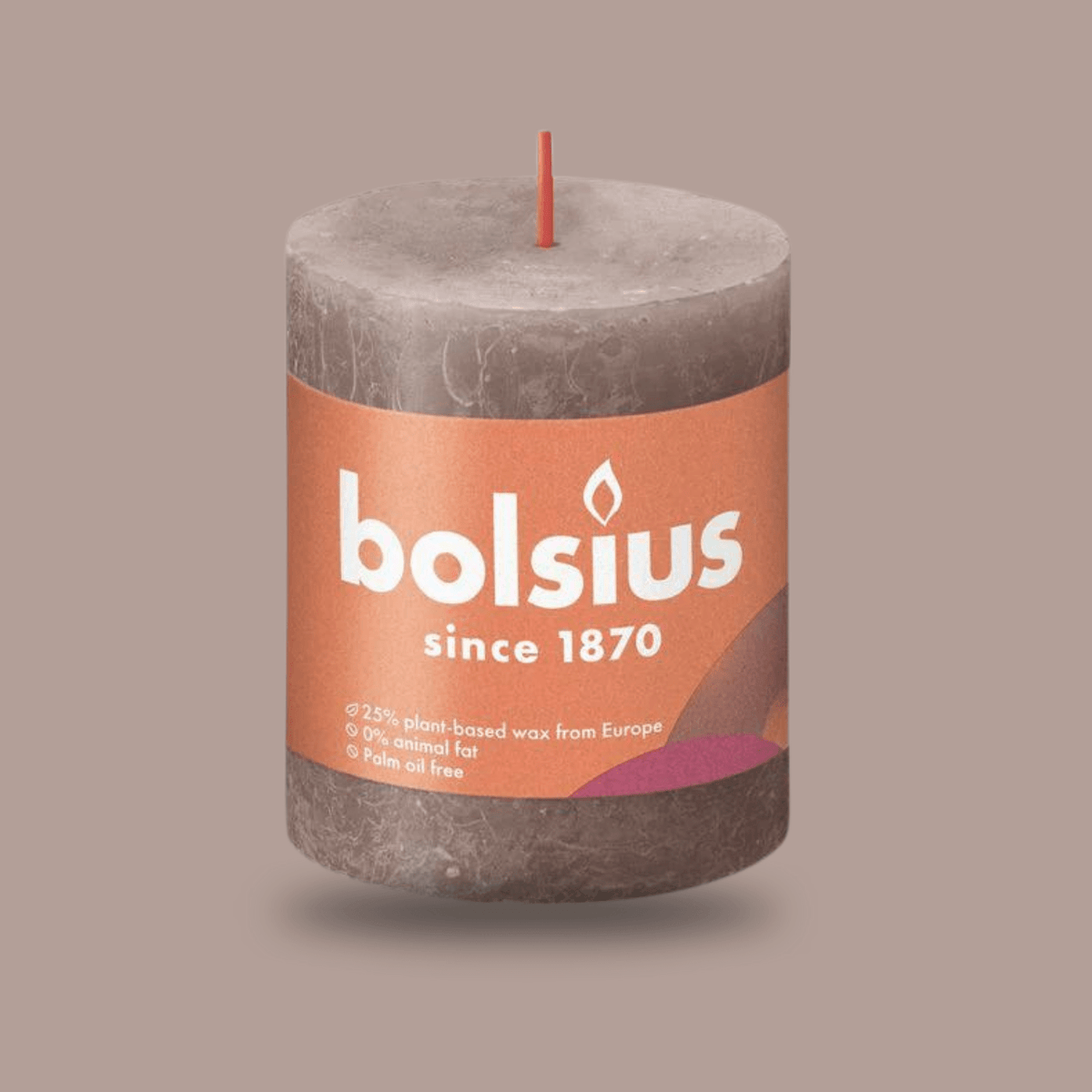 Rustik Blok Mum - Rustik Sütlü Kahve - 80mm/66mm - 35 Saat Yanma Süresi  - Herseyben.deAmbiansBlok Mumlar