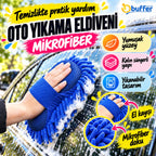 Mikrofiber Oto Yıkama Eldiveni – Kalın Süngerli Araç Temizleme Bezi, Araba Yıkama Eldiveni