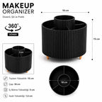 Masa Üstü Çok Amaçlı 360 Derece Dönen Organizer – Dekoratif Ürün 20x20 Cm Siyah