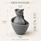3d Baski Tigea Vazo 15cm Gri
