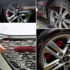 3lü Bükülebilen Peluş Detaylı Temizlik İçin Oto Jant, Egzos Temizleme Fırçası