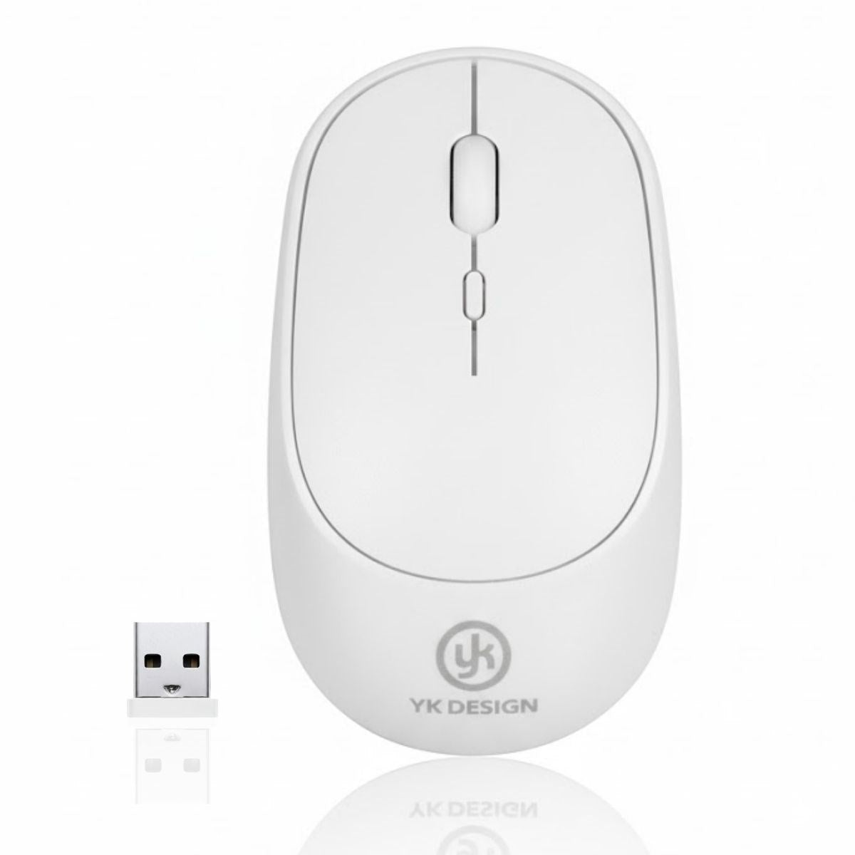 BUFFER Beyaz Renkli Ergonomik Sessiz Kablosuz Mouse – USB Alıcılı, Ofis ve Oyun İçin Konforlu Bilgisayar Faresi MS6310