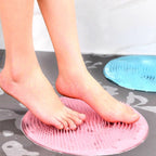 Silikon Fırçalı Banyo Masaj Matı ve Ayaklar için Topuk Masaj Paspası