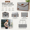 15.6 İnç Gri Cırt Cırtlı Keçe Laptop ve Evrak Çantası, Notebook Bilgisayar ve Dosya Taşıma Çantası