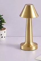 Çatı Model Gold Renk Şarjlı Dokunmatik 3 Renkli LED Masa Lambası