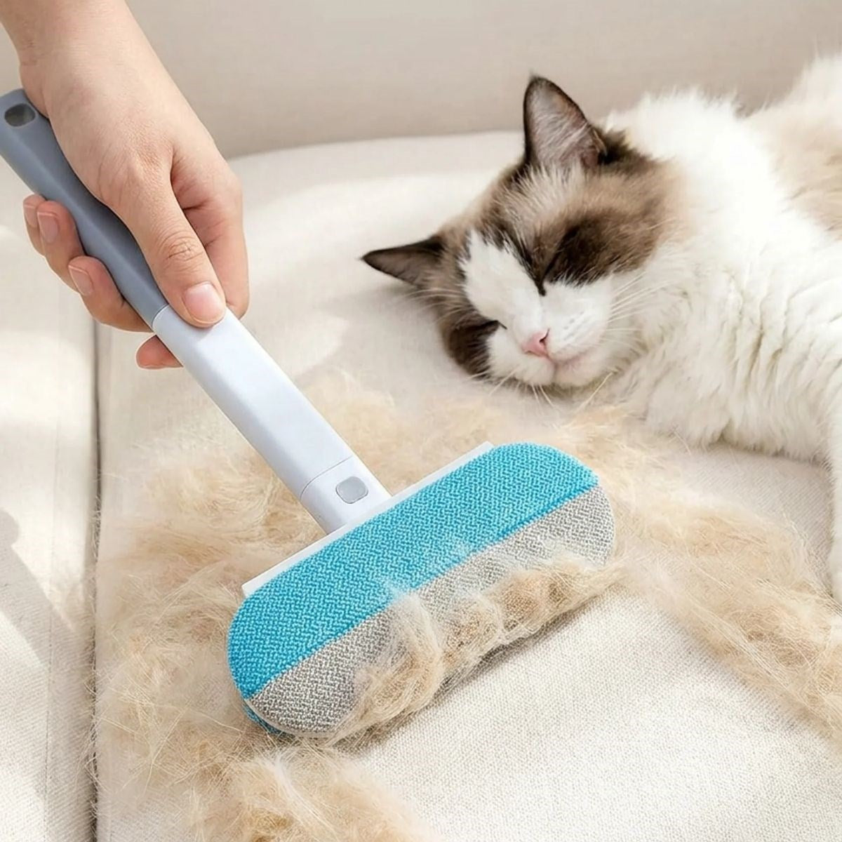 BUFFER 4’ü 1 Arada Tüy Toplayıcı – Kedi Köpek Tüy Temizleyici Fırça, Koltuk Halı Tüy Alıcı Çok Fonksiyonlu Fırça