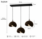 Beton Görünümlü 3d Pla Plastik İskandinav Tarz Sarkıt Avize – Salon Ve Cafe İçin 61-70 Cm Kahverengi