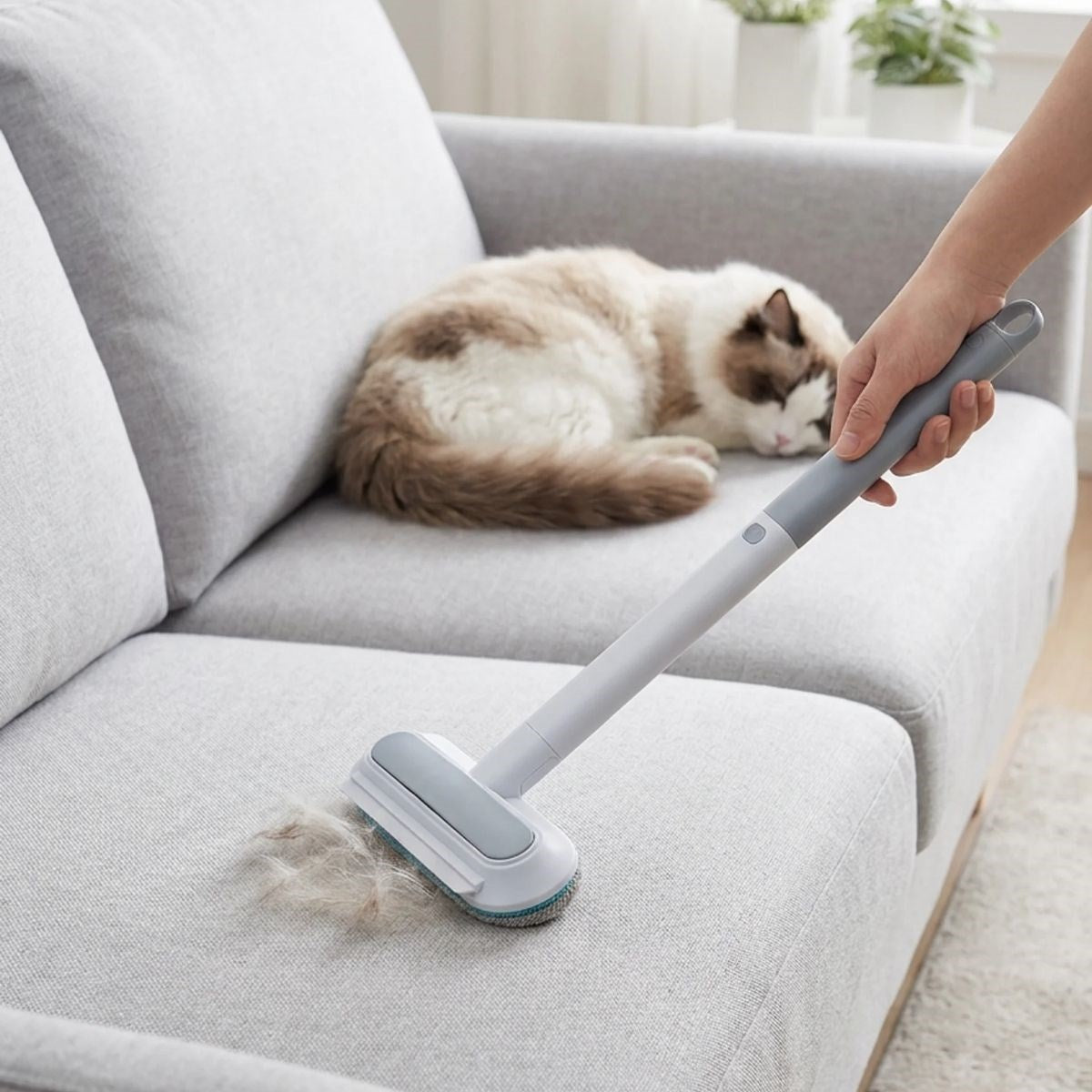 BUFFER 4’ü 1 Arada Tüy Toplayıcı – Kedi Köpek Tüy Temizleyici Fırça, Koltuk Halı Tüy Alıcı Çok Fonksiyonlu Fırça