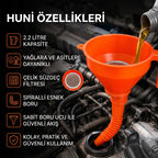 Çelik Süzgeçli Huni - Spiralli ve Sabit Borulu - 2.2 Litre Kapasite — görsel 4