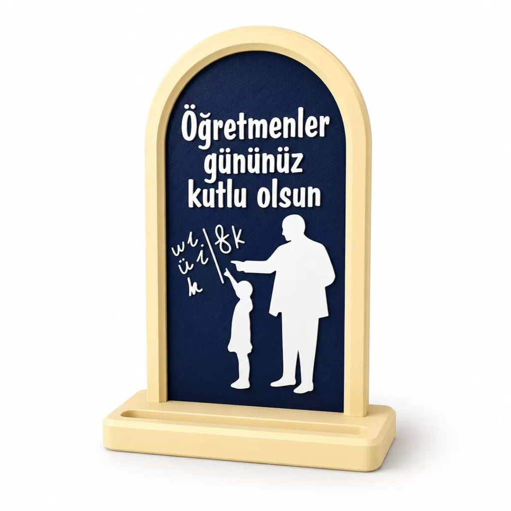 Öğretmenler Günü Temalı Dekoratif Masaüstü Hediyelik Çerçeve 20 Cm