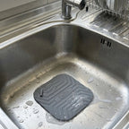 Gri Kare Evye Gider Koku Önleyici Silikon Mat – Lavabo Süzgeç ve Haşere Engelleyici