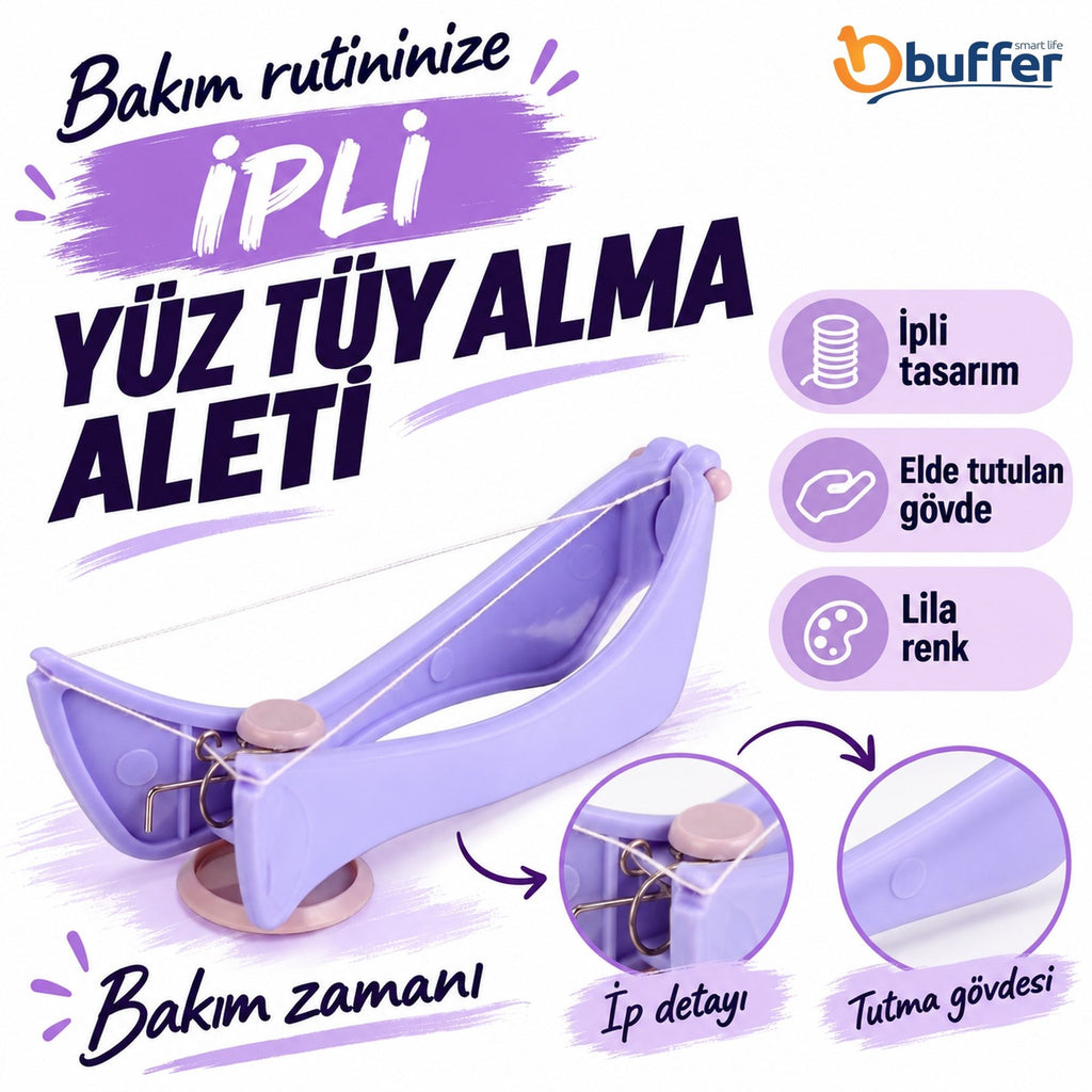 Slique Pratik İple Kaş Bıyık Tüy Alma Epilasyon Aleti Makinesi