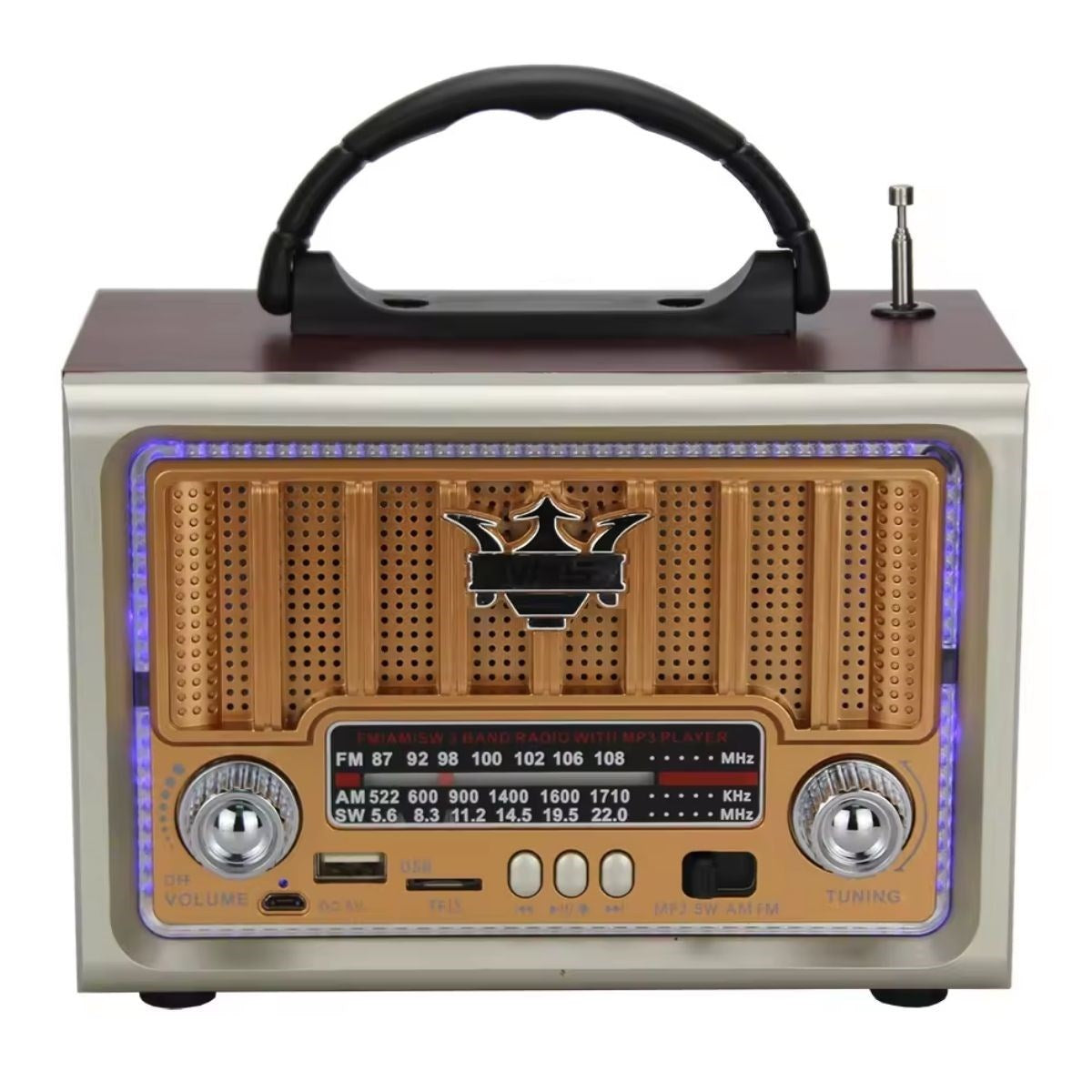 Taşınabilir Klasik AM/FM/SW Retro Nostaljik Radyo