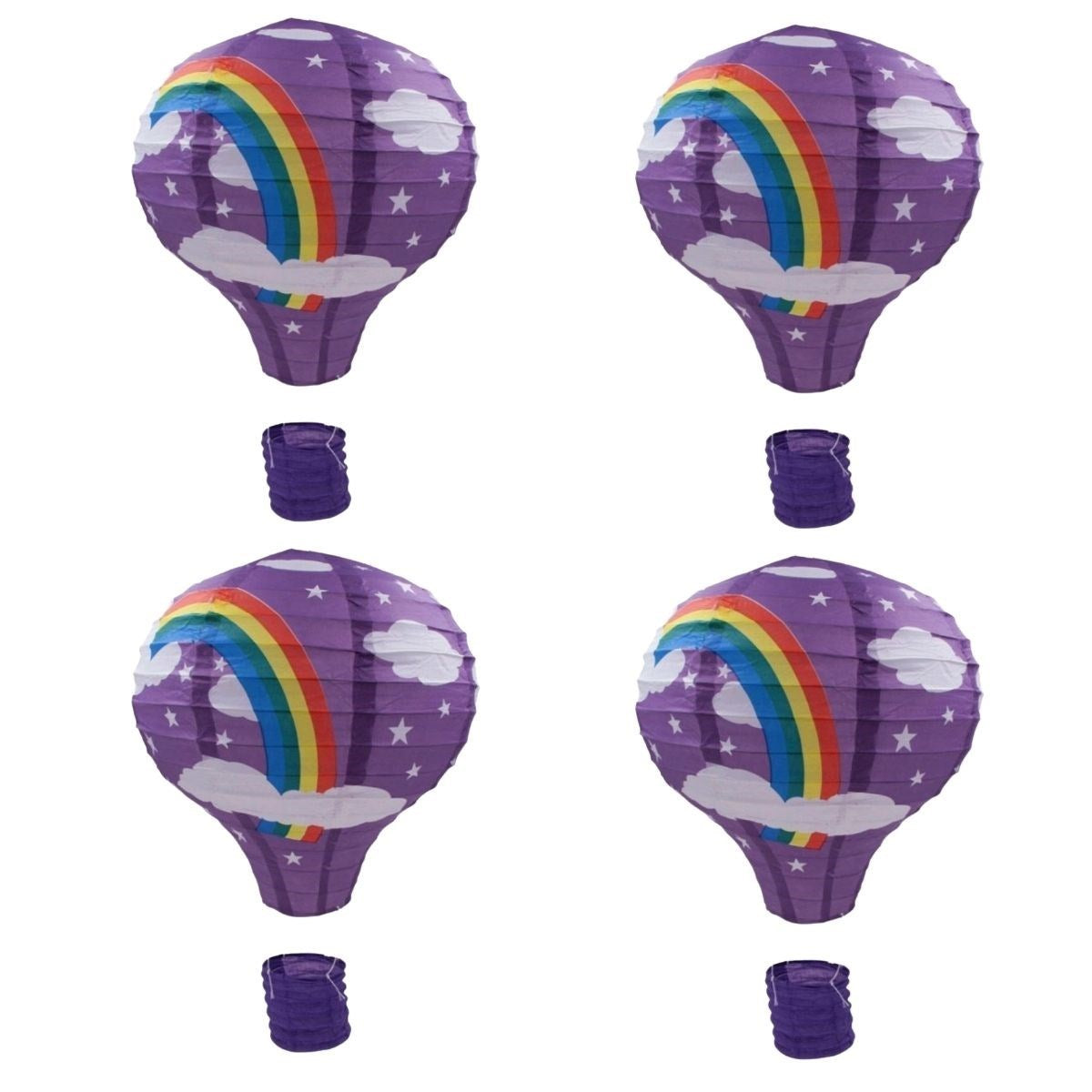 BUFFER Dekoratif Renkli Kağıt Dilek Feneri Balonu Renkli Uçan Balon