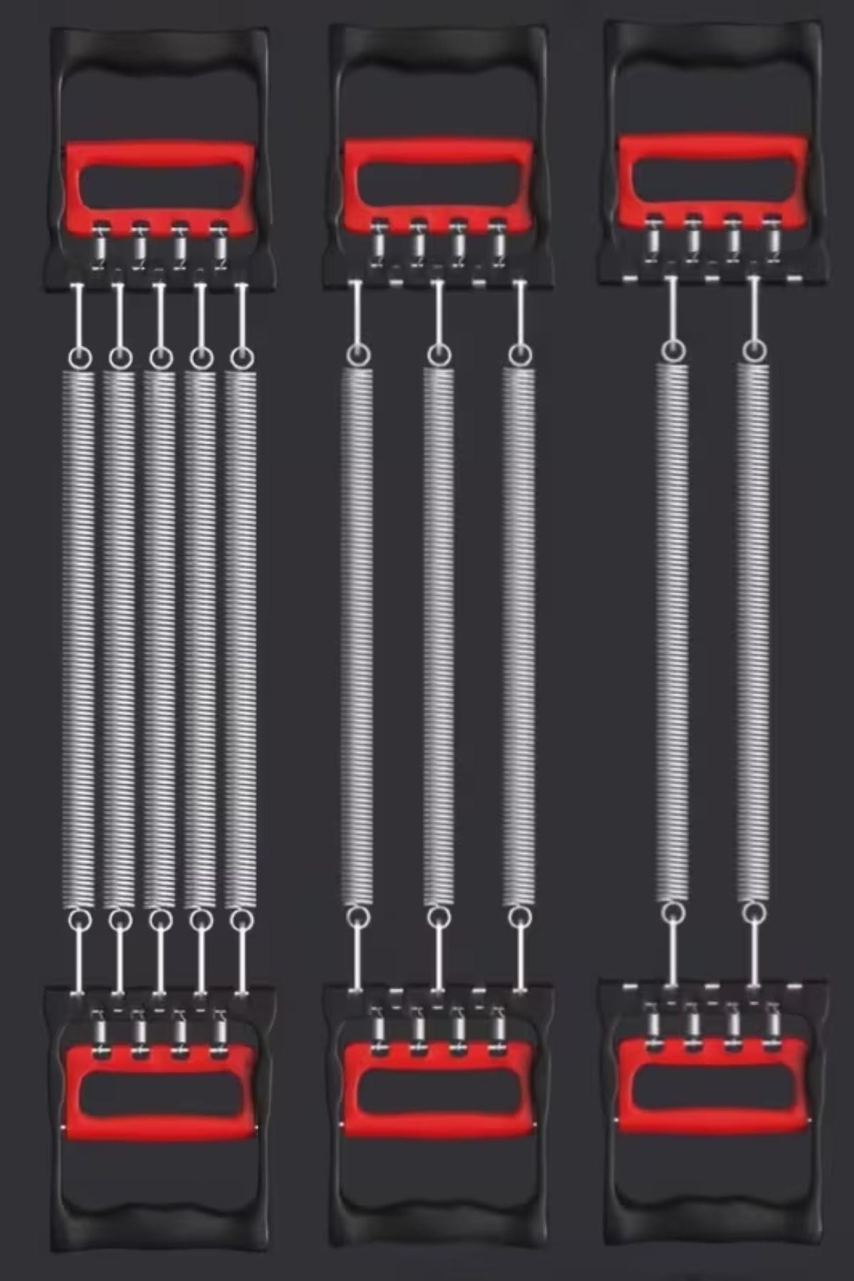 BUFFER Göğüs Genişletme ve Kuvvet Egzersiz Aleti – 5 Yaylı 5 Kademeli Ayarlanabilir Fitness ve Kuvvet Antrenmanı Ekipmanı