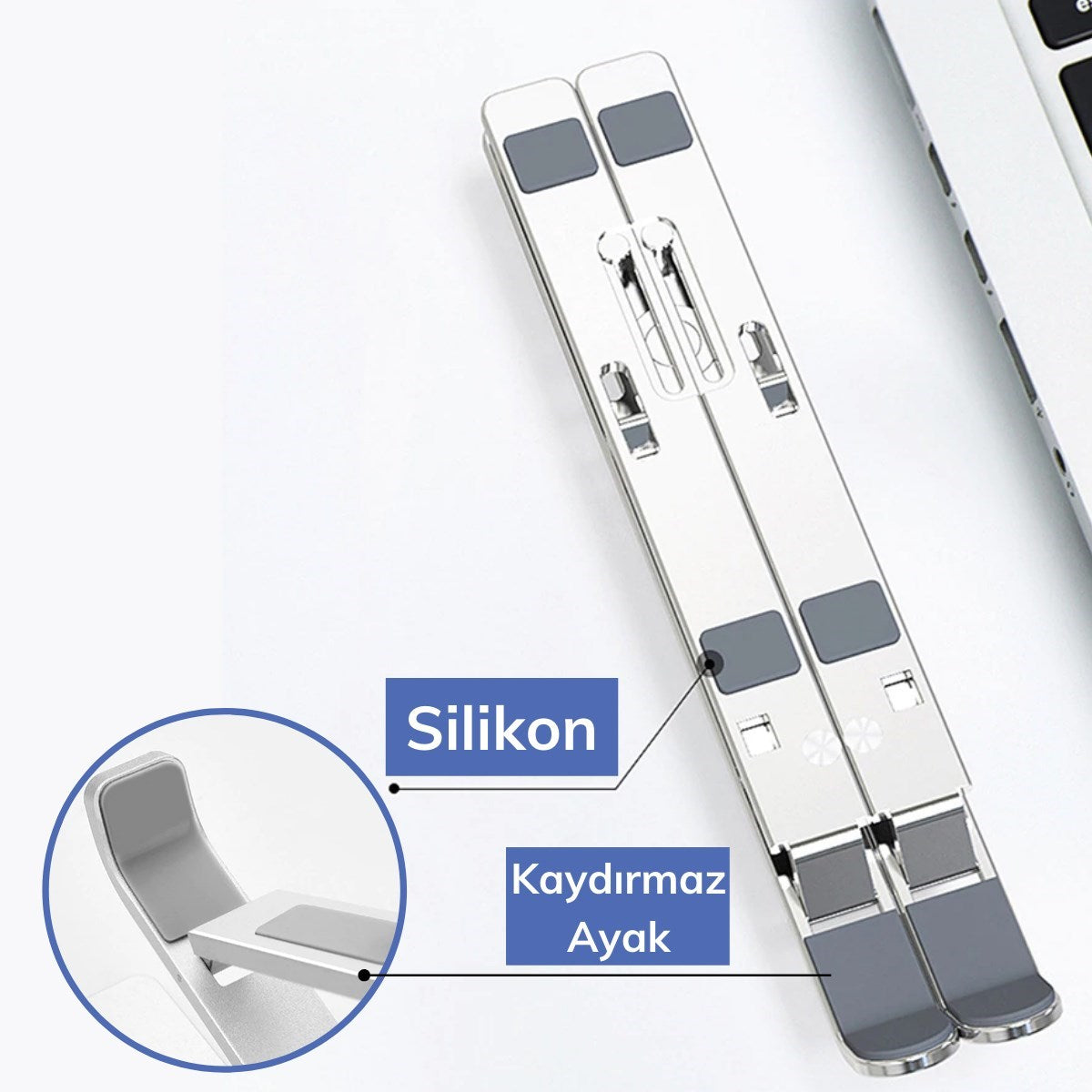 BUFFER Ayarlanabilir Dizüstü Destek Tabanı Tamamen Katlanabilir Taşınabilir Laptop Yükseltici