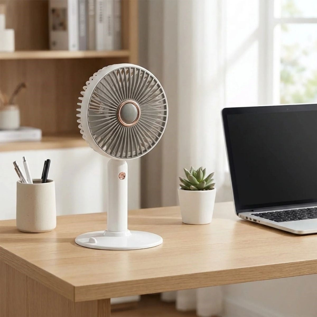 BUFFER 3 Kademeli Masaüstü Fan – Telefon Tutuculu Standlı Taşınabilir Mini Fan ZB161