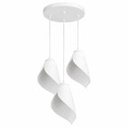 Yaprak Şekilli Beton Dokulu Salon / Oturma Odası Üçlü Sarkıt Avize