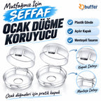 Isıya Dayanıklı Plastik Ocak Düğme Koruyucu Düğme Kilidi Emniyet Düzeneği