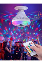 Bluetooth RGB LED Hoparlörlü Akıllı Ampul - Renkli Müzikli Lamba ve Kumanda