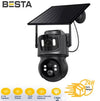 3 MP + 3MP CİFT KAMERALI WİFİ SOLAR KABLOSUZ GÜVENLİK KAMERASI BS-2091