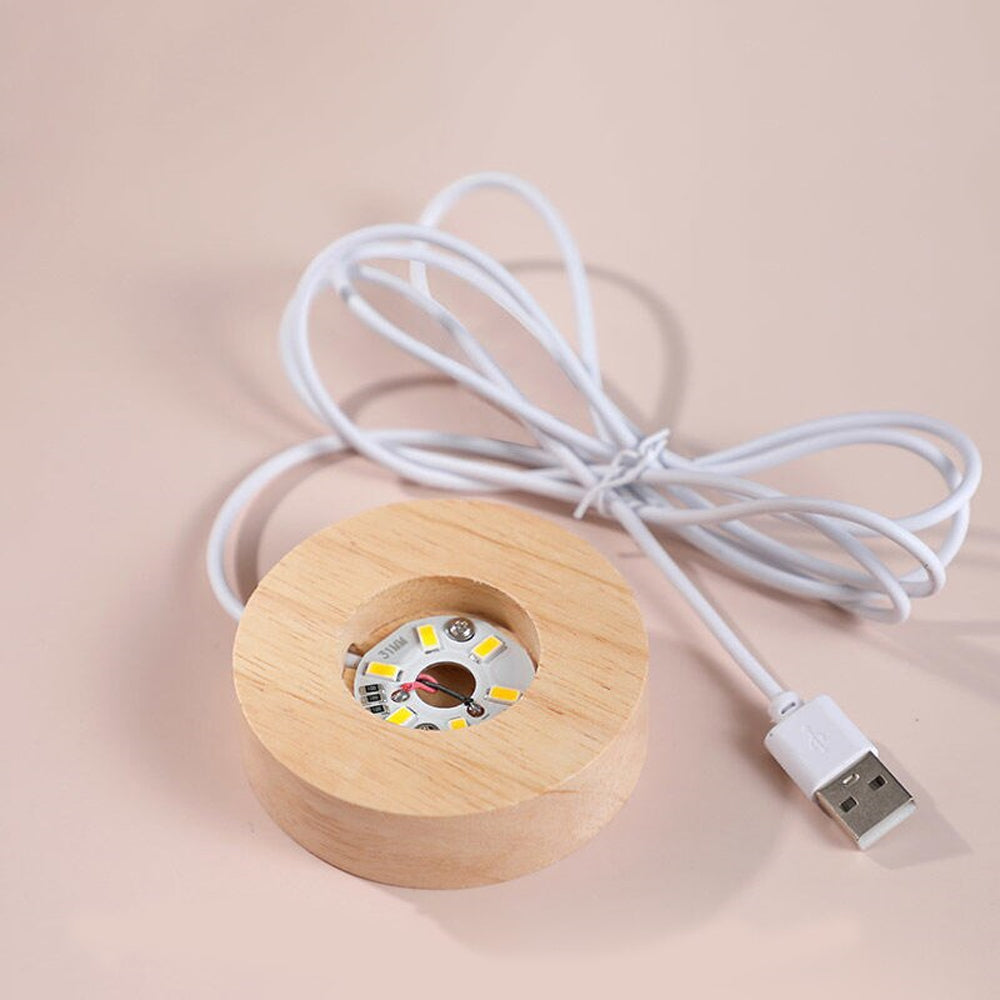 Dekoratif Işıklı Kristal Cam Küre - Dünya Küresi Tasarımlı - Ahşap Altlıklı - USB Gece Lambası — görsel 2