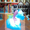 Dekoratif Unicorn Renk Değiştiren Pilli Led Gece Lambası (Mavi)
